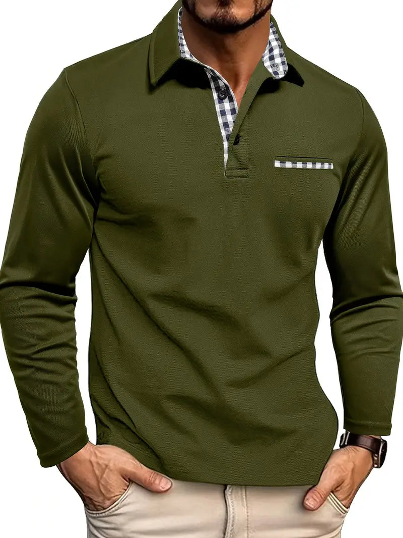 Polo Manga Larga Hombre Algodón | Carlos™