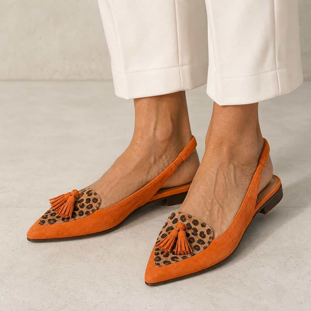 Sandalias Planas Mujer con Borlas y Tiras de Ante | Domicela