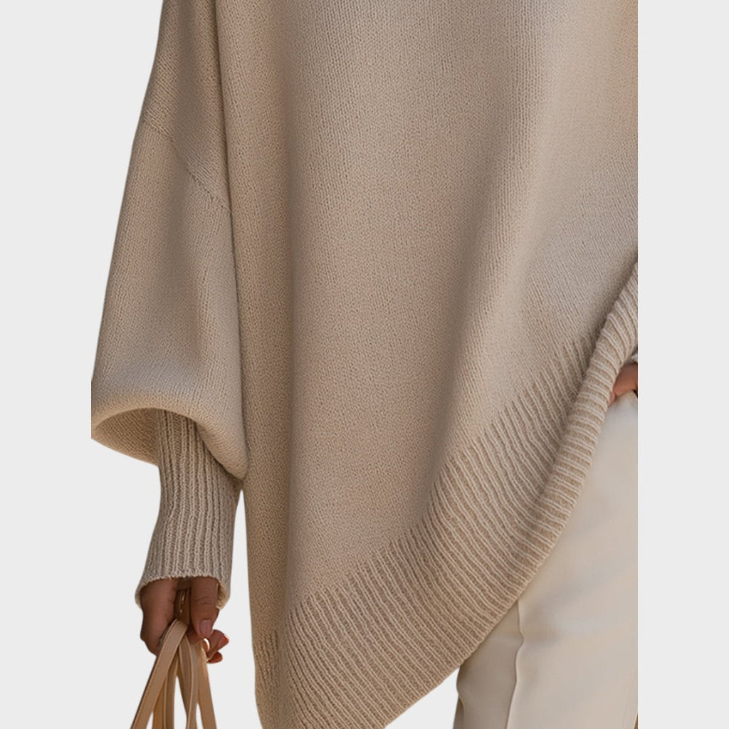 Celeste | Capa de Punto Asimétrica Oversize