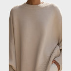 Capa de Punto Asimétrica Oversize | Celeste