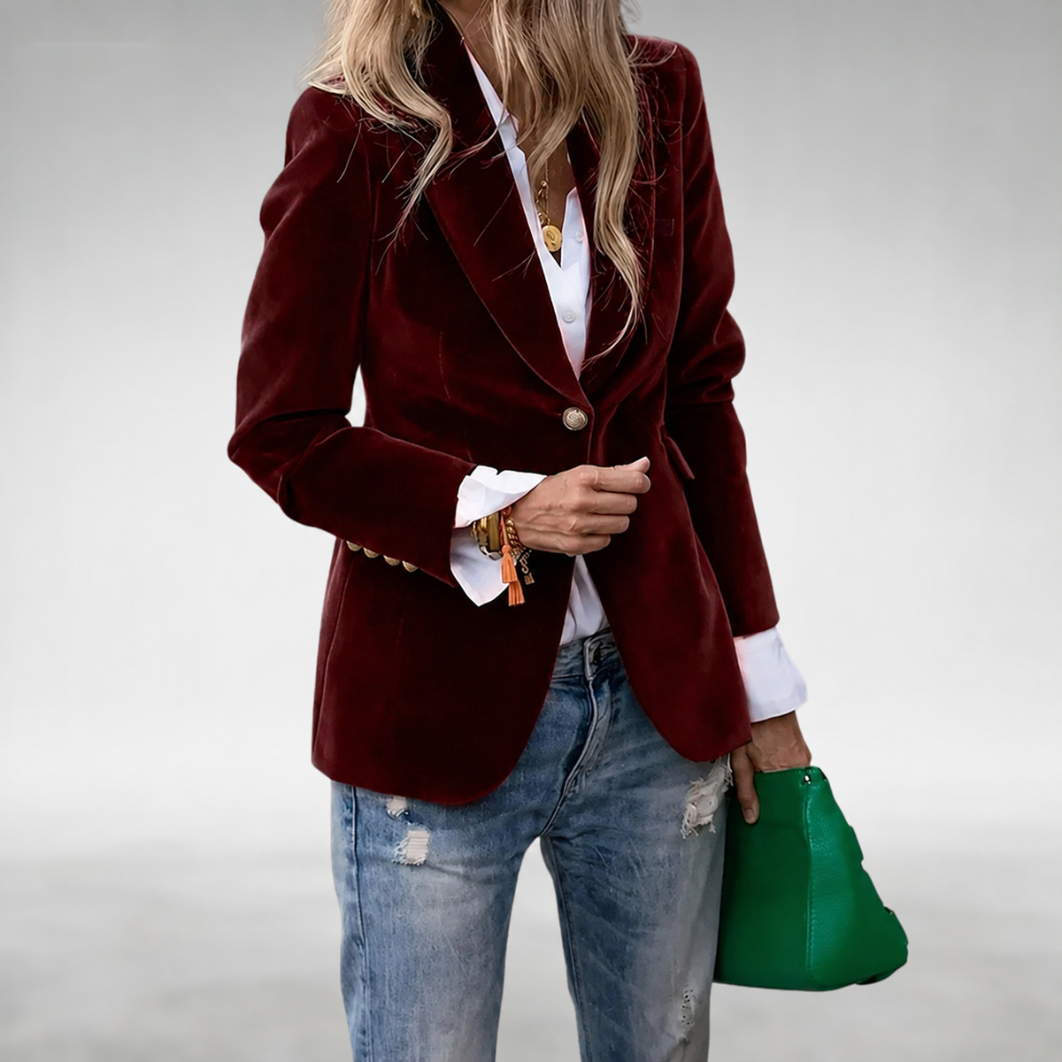 Blazer Terciopelo Mujer Entallado | Victoria
