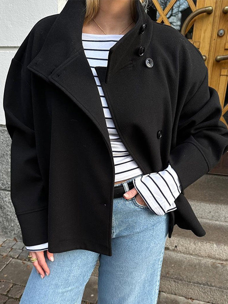 Chaqueta corta doble botonadura mujer - vista 3