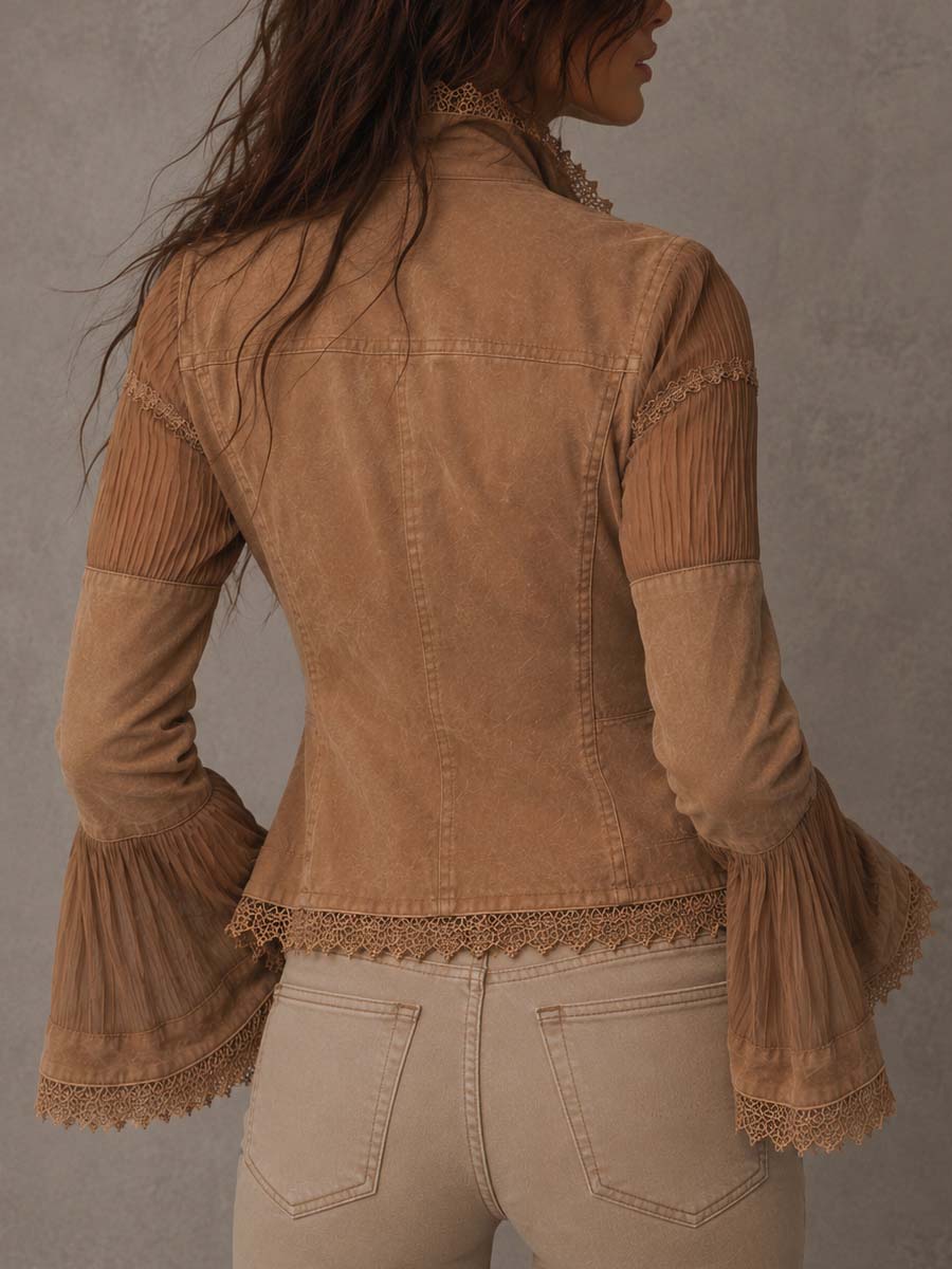 Chaqueta Boho Vintage con Encaje y Mangas Acampanadas | Triana