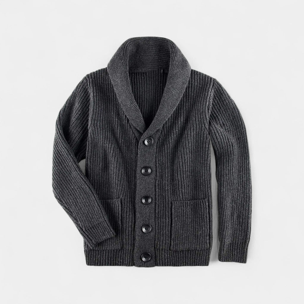 Chaleco de lana para hombre con cuello alto abotonado: refinado, cálido, para el día a día