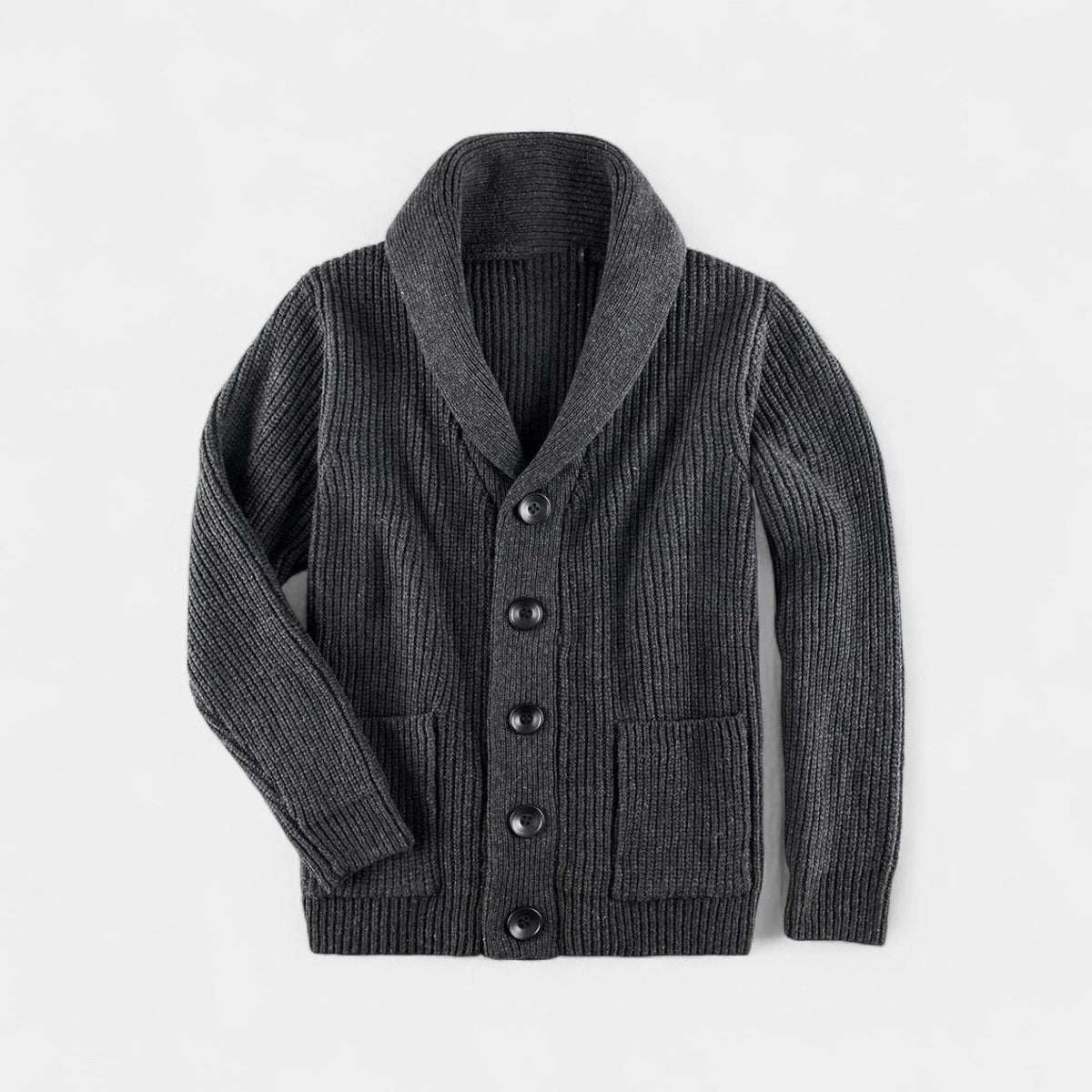 Chaleco de lana para hombre con cuello alto abotonado: refinado, cálido, para el día a día
