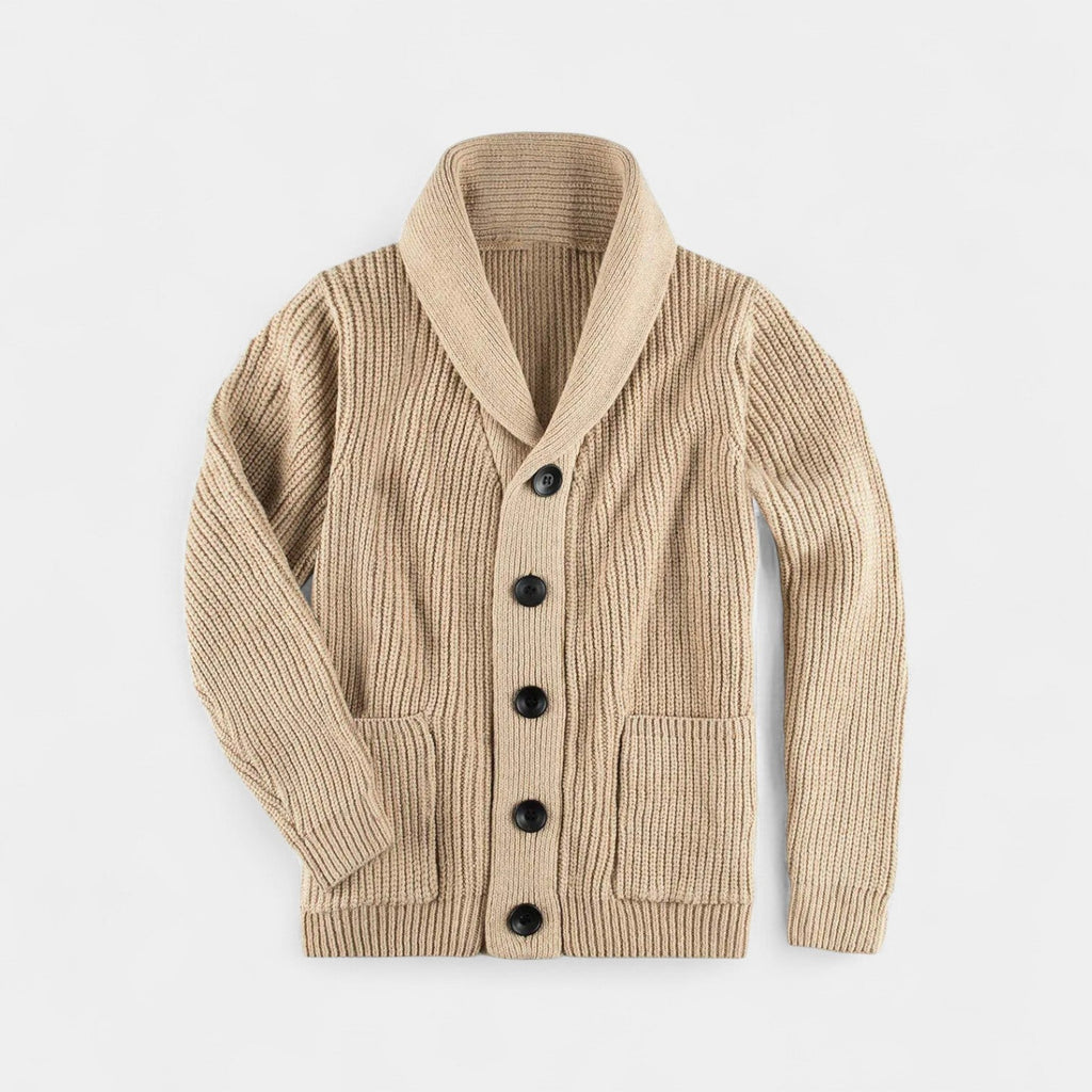 Chaleco de lana para hombre con cuello alto abotonado: refinado, cálido, para el día a día