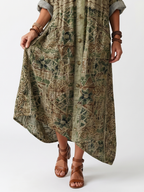 Vestido Midi Oversize con Botones y Bolsillos