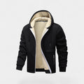 Cárdigan de forro polar sherpa con cremallera y capucha para hombre – Corte relajado