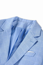 Americana Hombre Ligera de Cuadros Estilo Business Casual