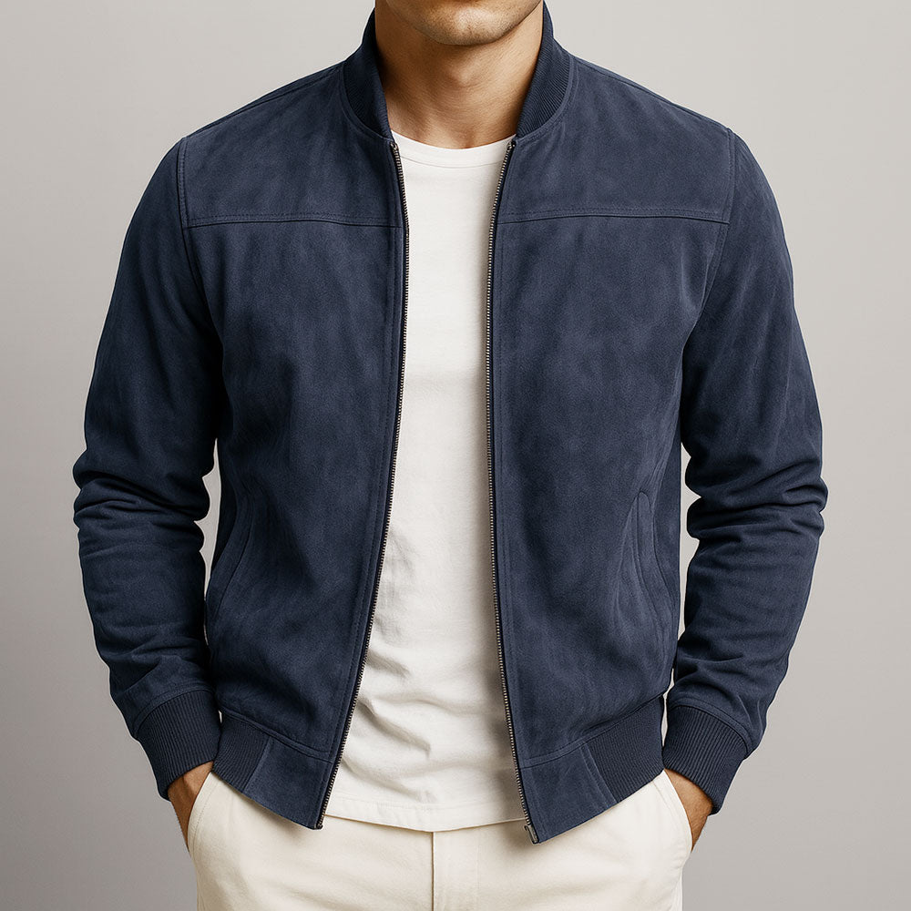 Chaqueta Hombre Estilo Urbano en Ante – Diseño Clásico y Versátil