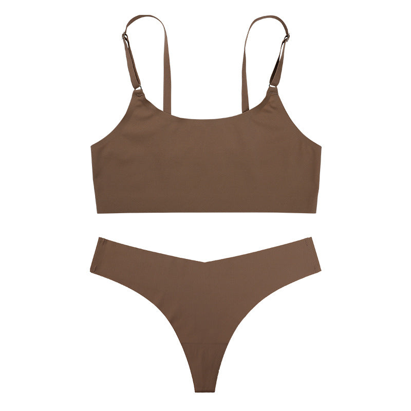 Set Lencería Mujer Ice Silk sin Costuras
