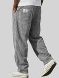 Pantalones de pana para hombre con cintura elástica