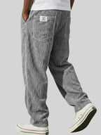 Pantalones de pana para hombre con cintura elástica