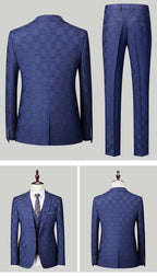 Traje de Cuadros Hombre Dos Piezas Americana y Pantalón Elegante