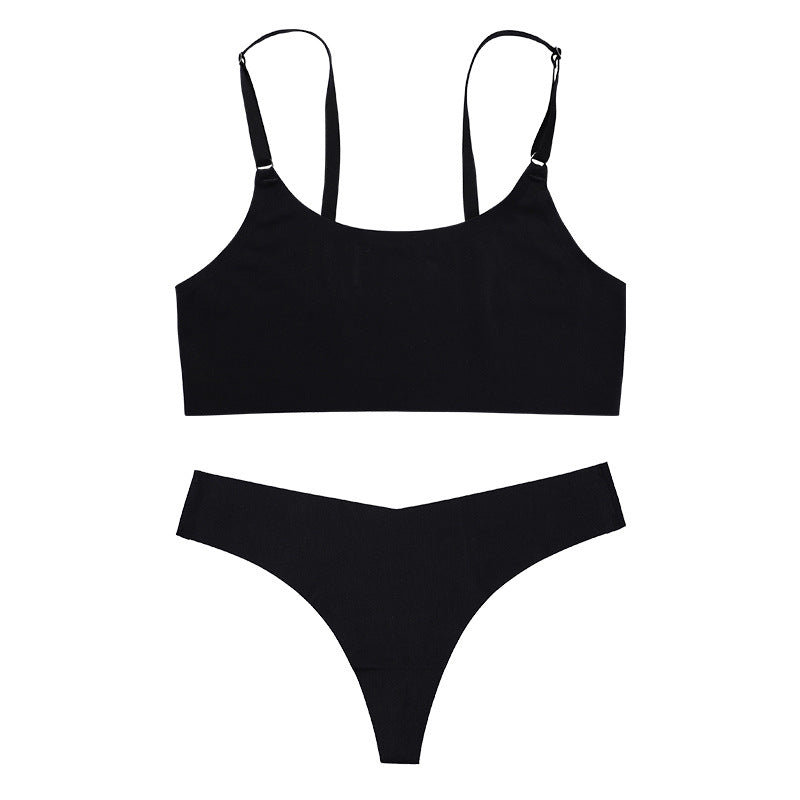Set Lencería Mujer Ice Silk sin Costuras