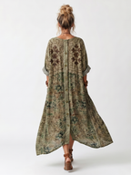 Vestido Midi Oversize con Botones y Bolsillos