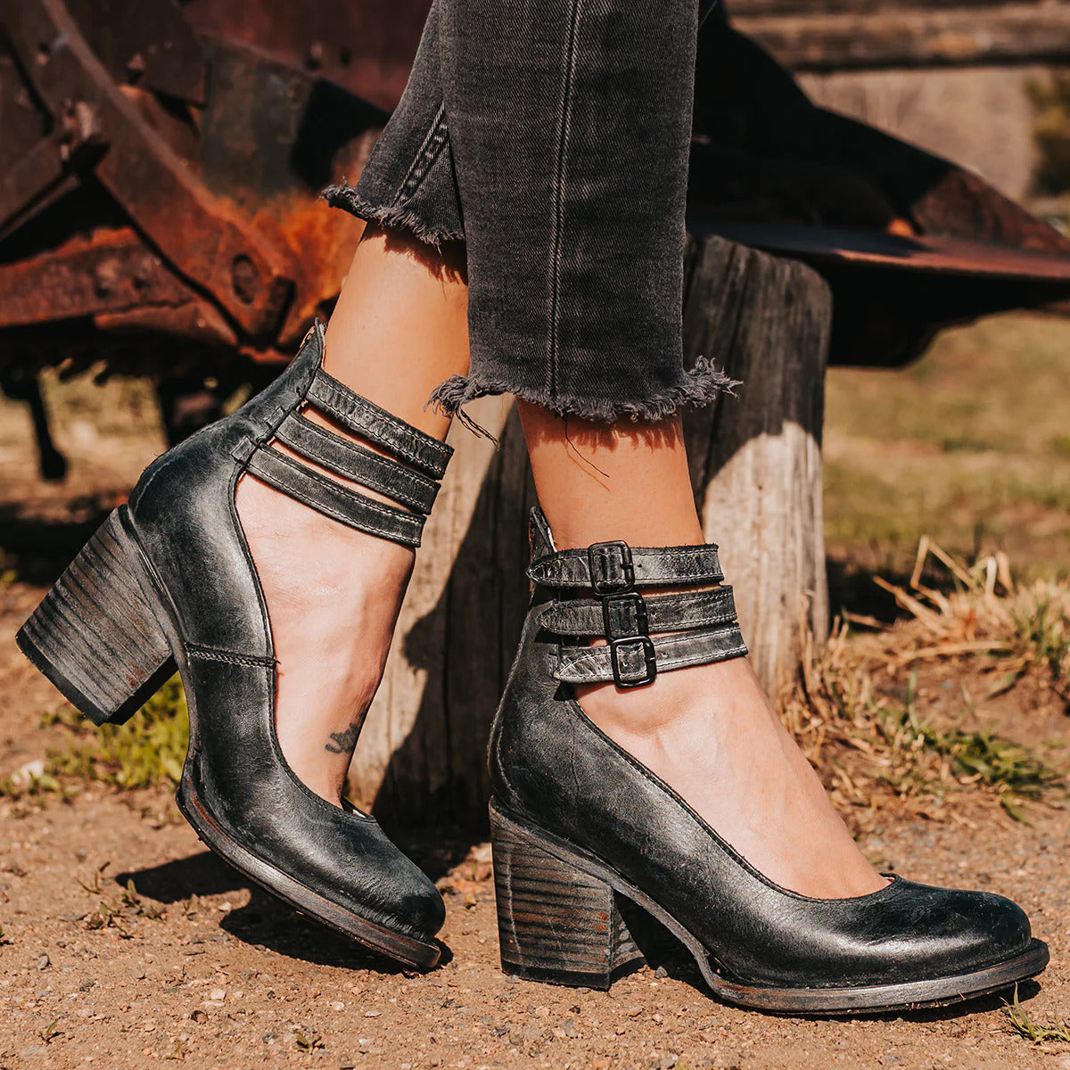 Zapatos de tacón de cuero cómodos | Mirella