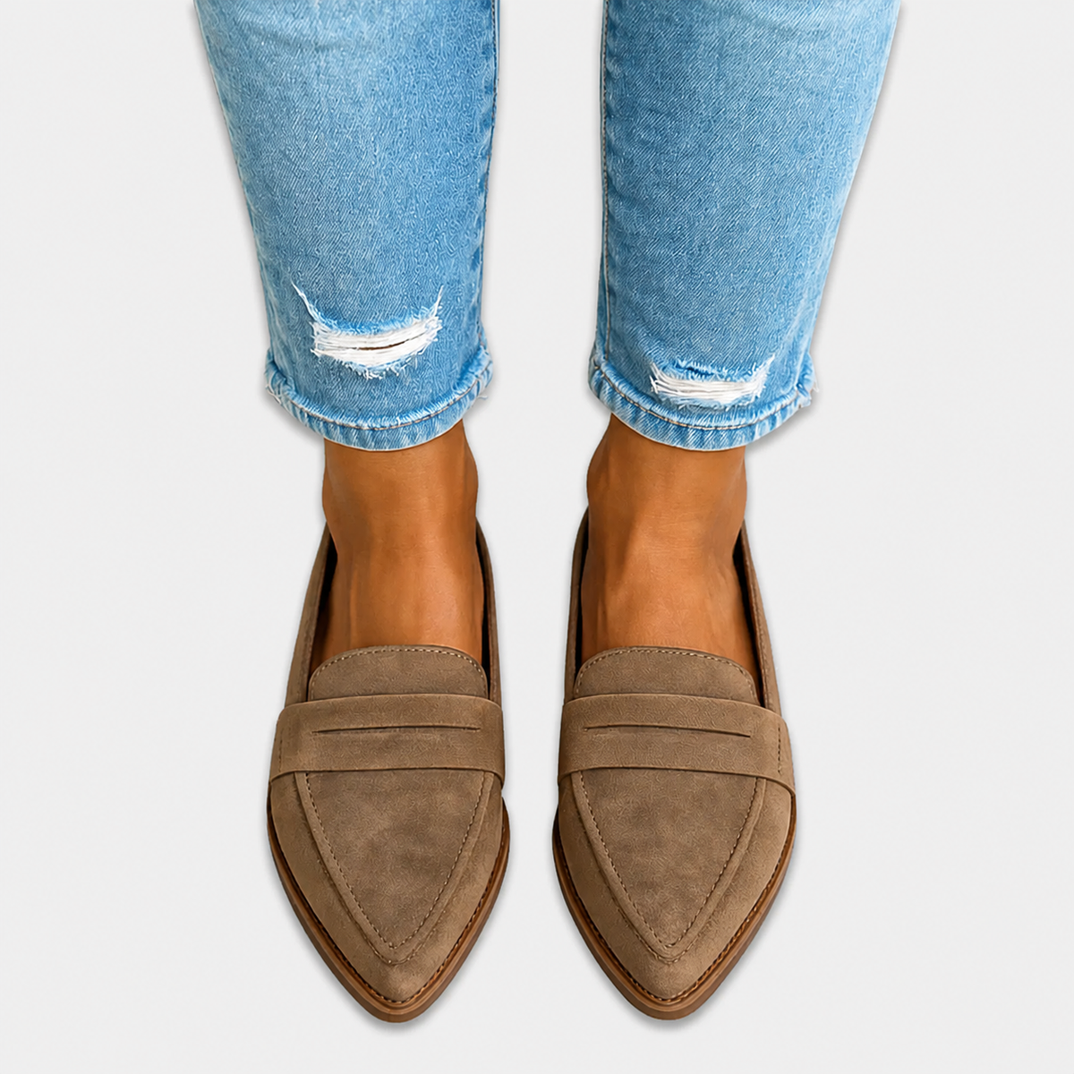Mocasines de Ante Suave Mujer | Nadia