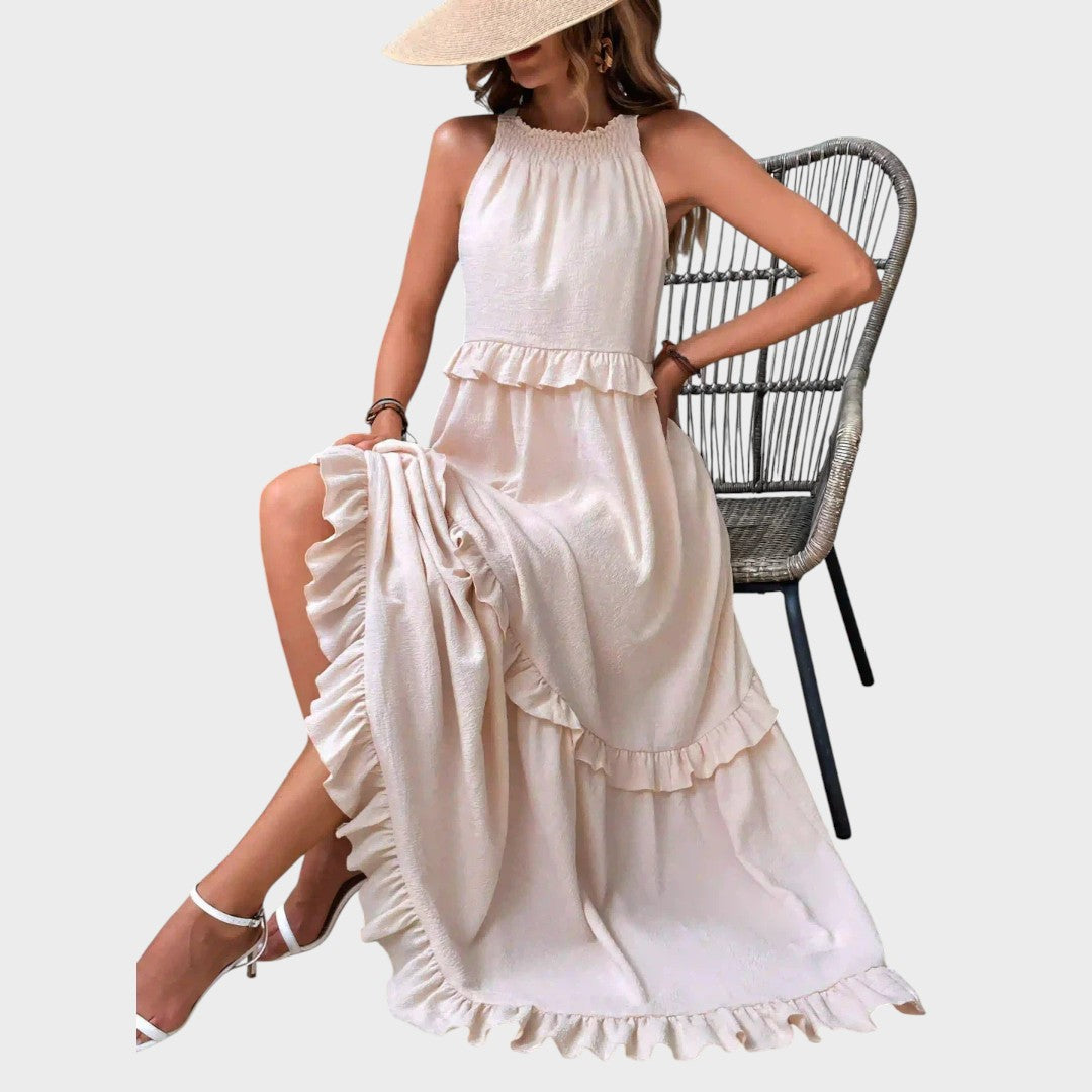 Vestido Sin Mangas Con Ribete De Volantes | Landry