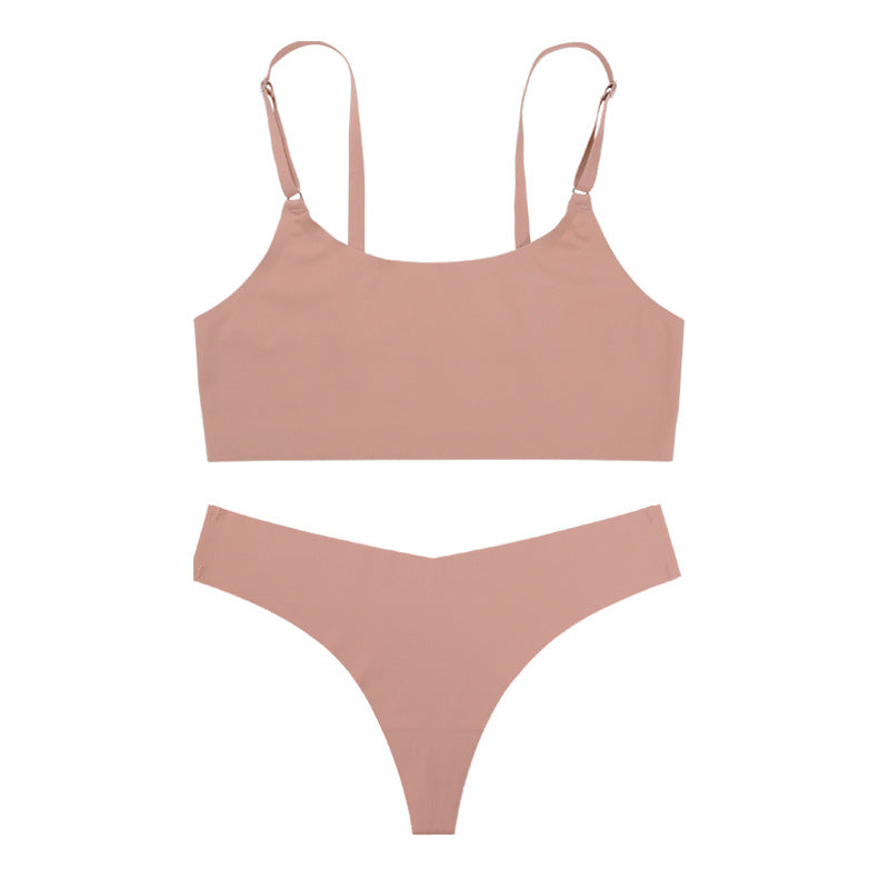 Set Lencería Mujer Ice Silk sin Costuras