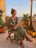 Vestido Midi Oversize con Botones y Bolsillos