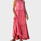 Vestido Sin Mangas Con Ribete De Volantes | Landry