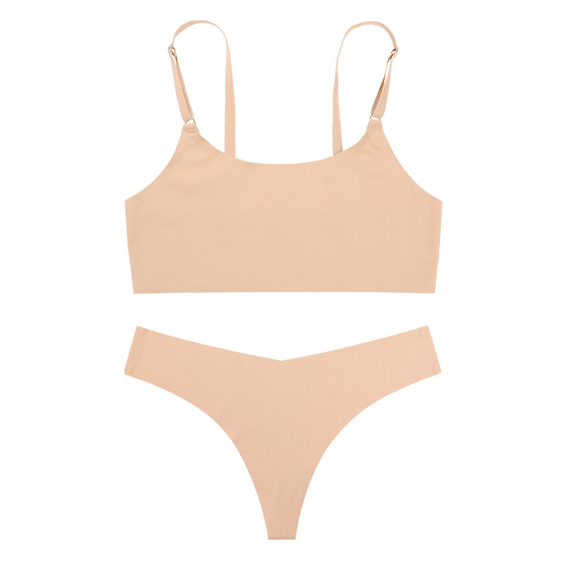 Set Lencería Mujer Ice Silk sin Costuras