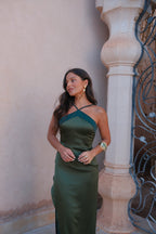 Vestido Elegante Verde Mujer Invitada de boda | Oasis