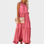 Vestido Sin Mangas Con Ribete De Volantes | Landry