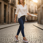 Zapatillas Plataforma Casual Mujer Cordones Ojales Metálicos Suela Alta | Aitana