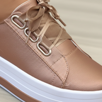 Zapatillas Plataforma Casual Mujer Cordones Ojales Metálicos Suela Alta | Aitana