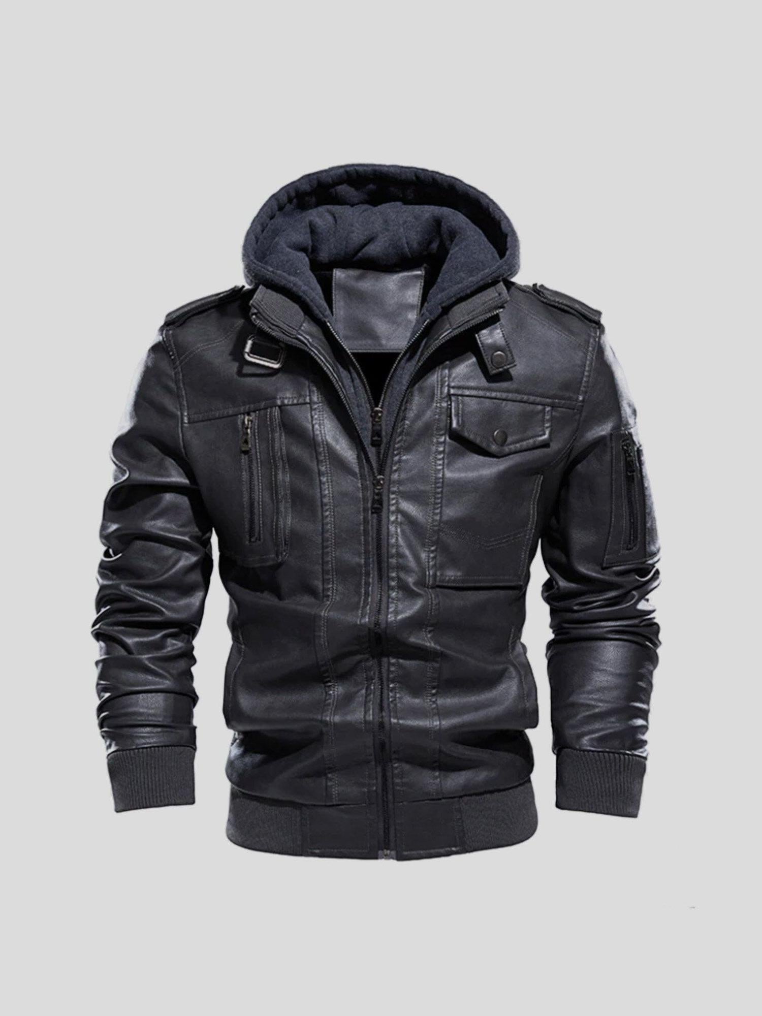 Chaqueta Ligera de Cuero Hombre Elegante Entretiempo | Anders™
