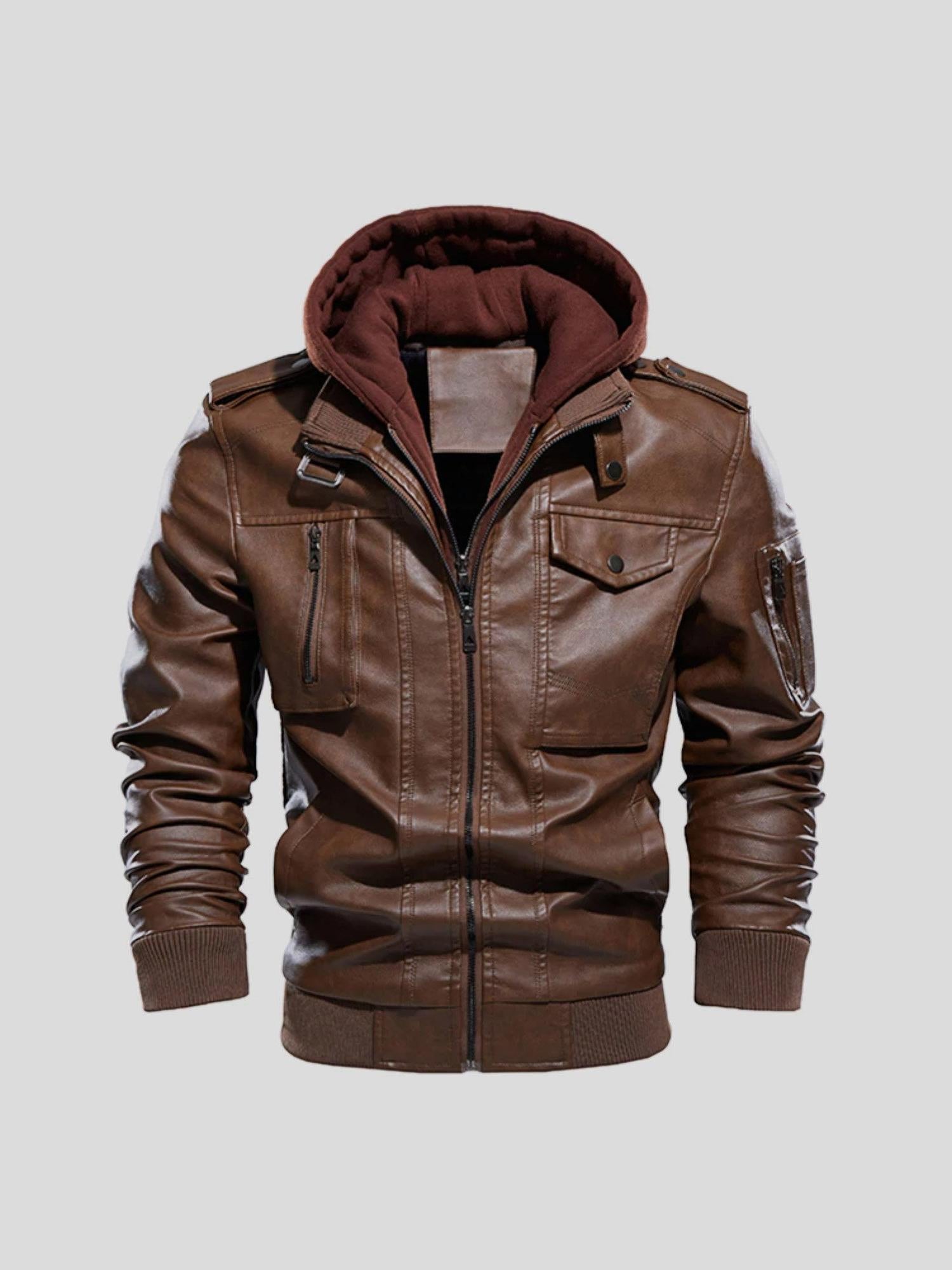Chaqueta Ligera de Cuero Hombre Elegante Entretiempo | Anders™