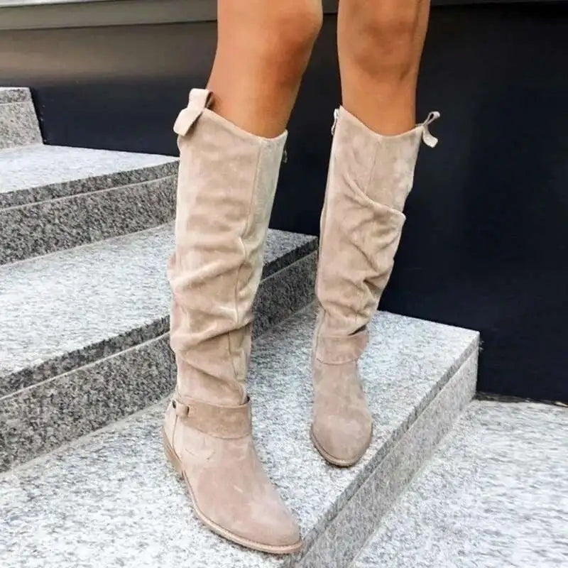 Botas de Ante con Correas para Mujer