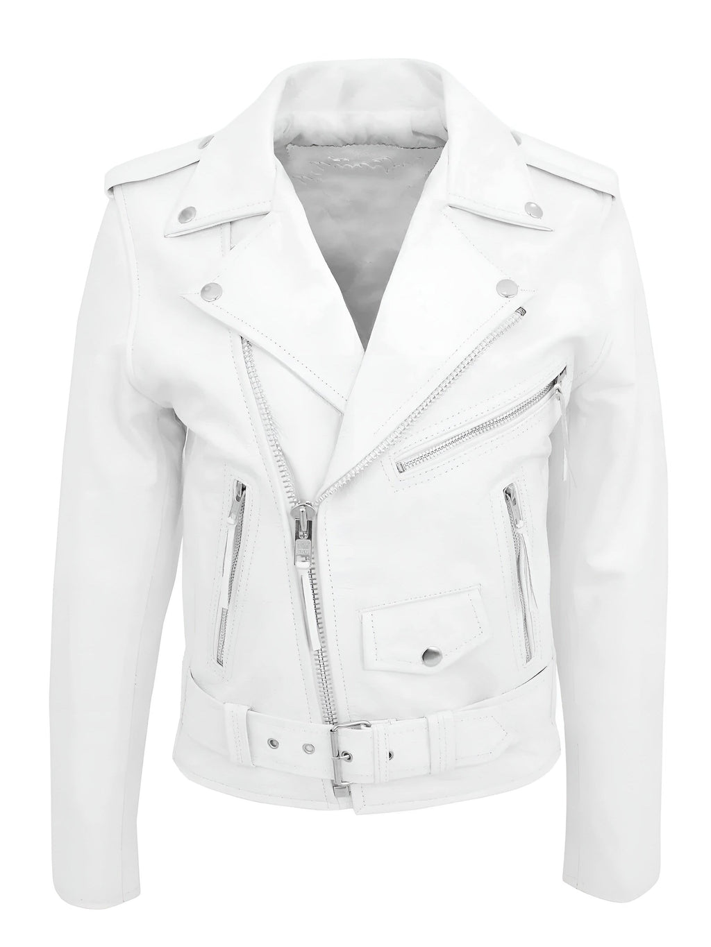 Chaqueta de Cuero Mujer Motera Clásica | Austin™