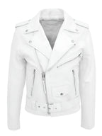 Chaqueta de Cuero Mujer Motera Clásica | Austin™