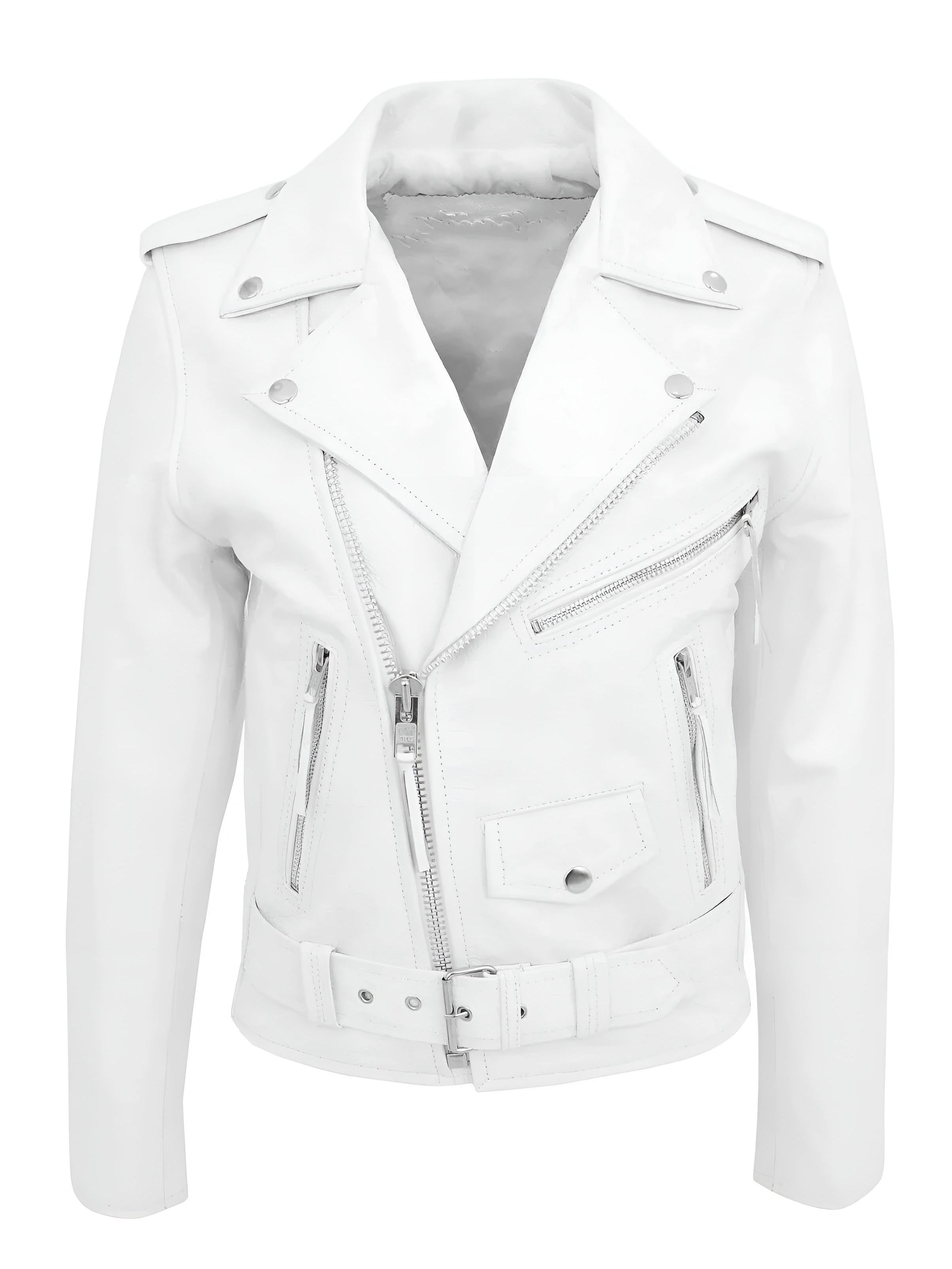 Chaqueta de Cuero Mujer Motera Clásica | Austin™