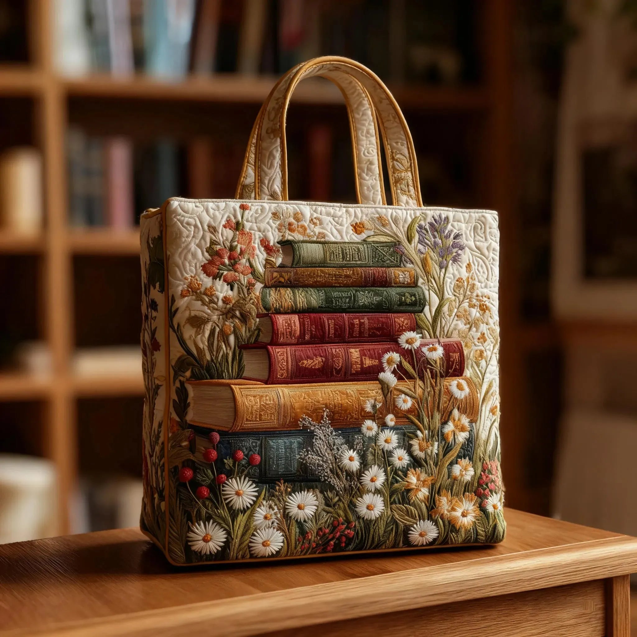 Bolso Tote Acolchado Artesanal Mujer Estampado Único | Encarnacion