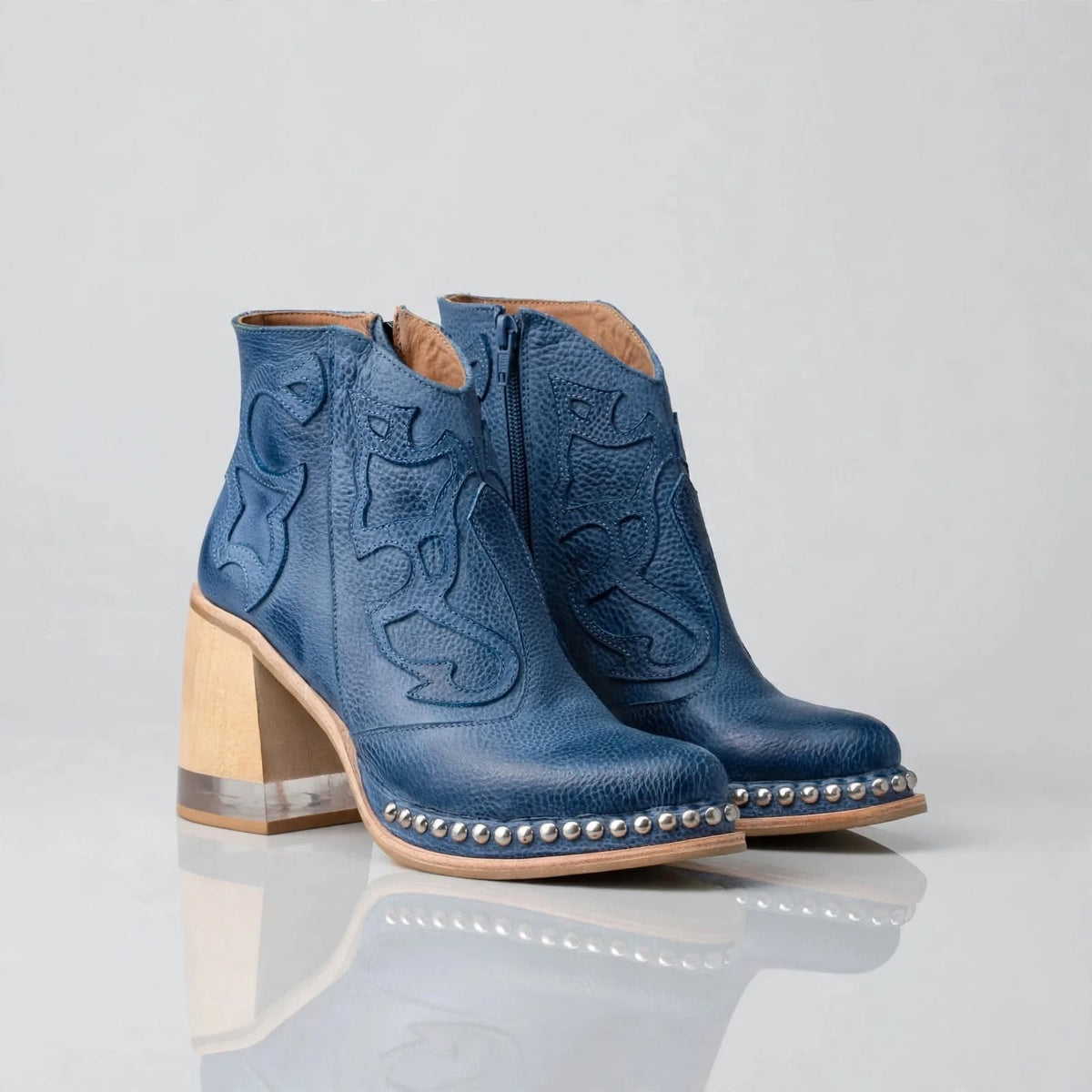 Botas Western Mujer con Tacón Transparente y Bordado | Sawyer