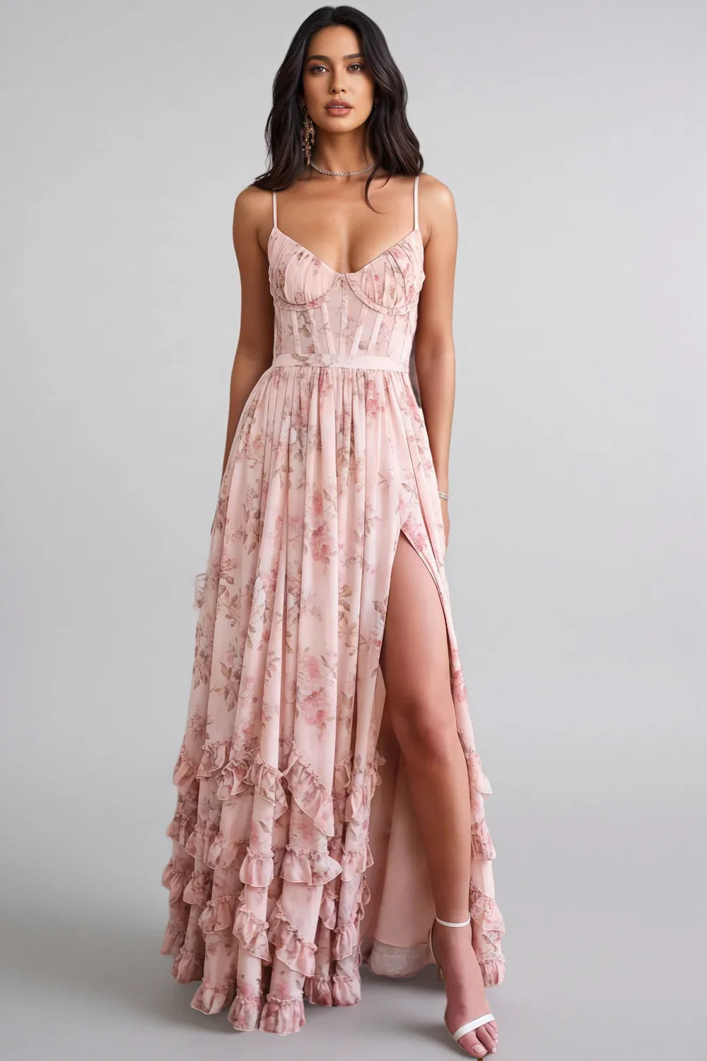 Vestido Largo Maxi Tirantes Abertura | Violeta