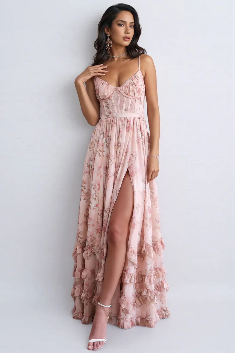 Vestido Largo Maxi Tirantes Abertura | Violeta
