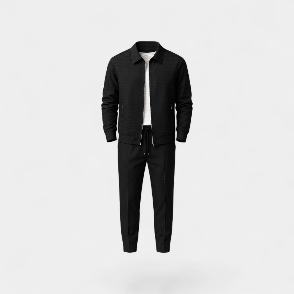 Conjunto de chaqueta y pantalón para hombre de mezcla de algodón: corte slim