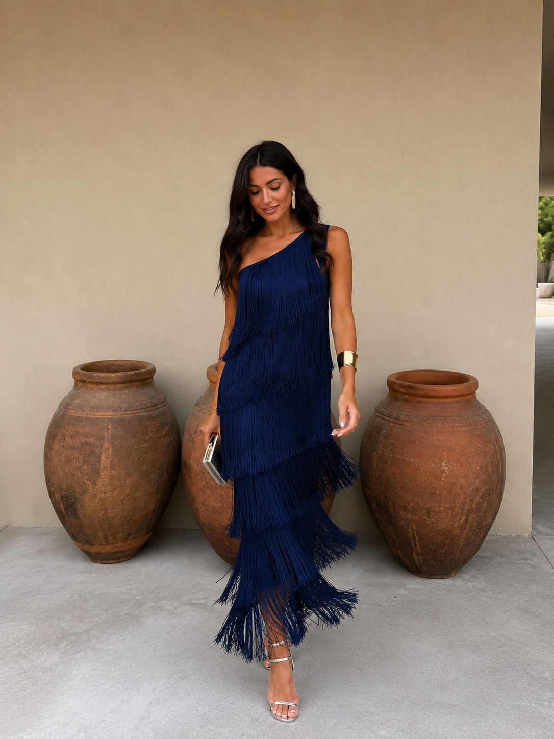 Vestido Con Flecos | Laura