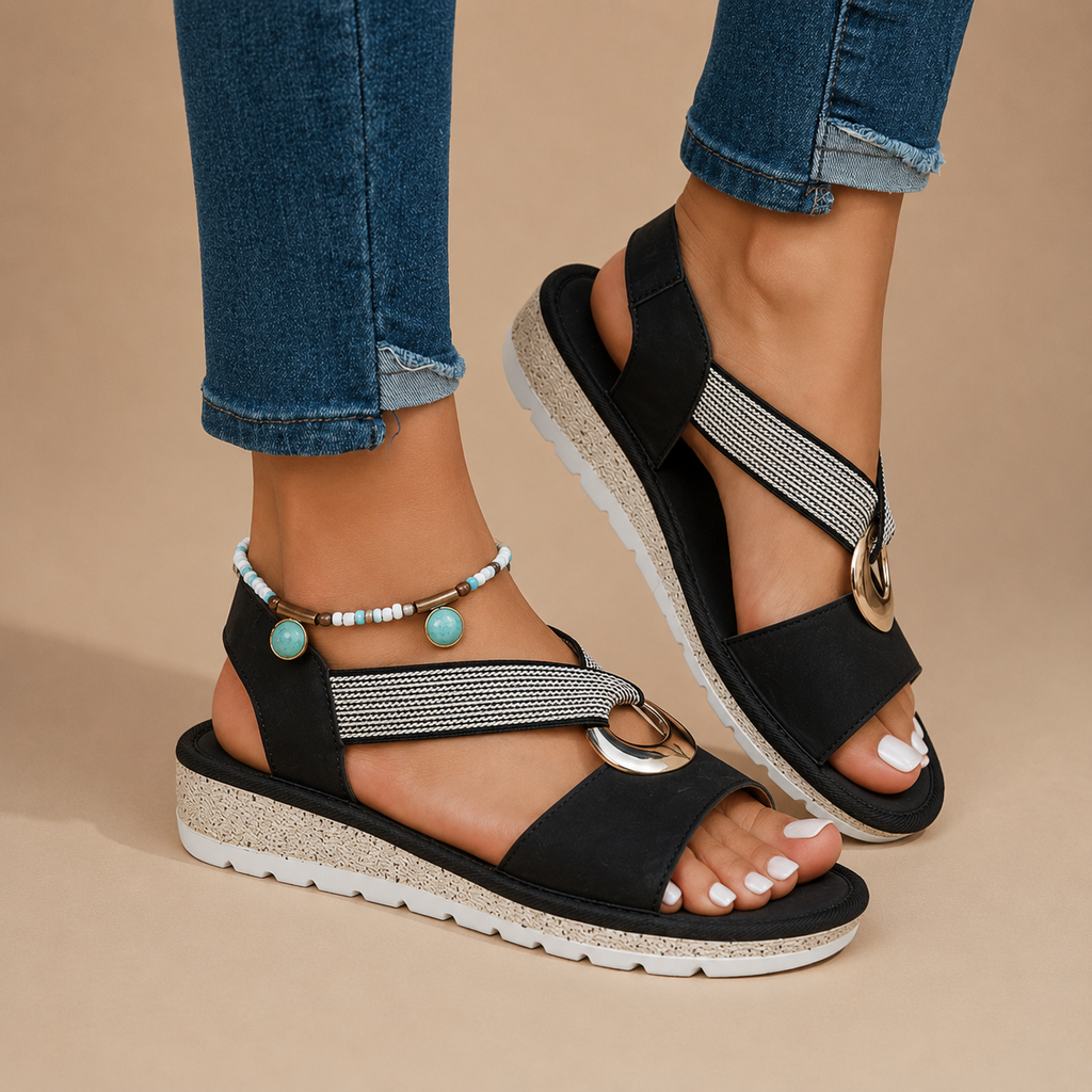 Sandalias de playa con tiras cruzadas para mujer | Sol