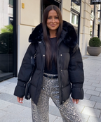Chaqueta de Invierno con Capucha Pelo Sintético Mujer | Nia