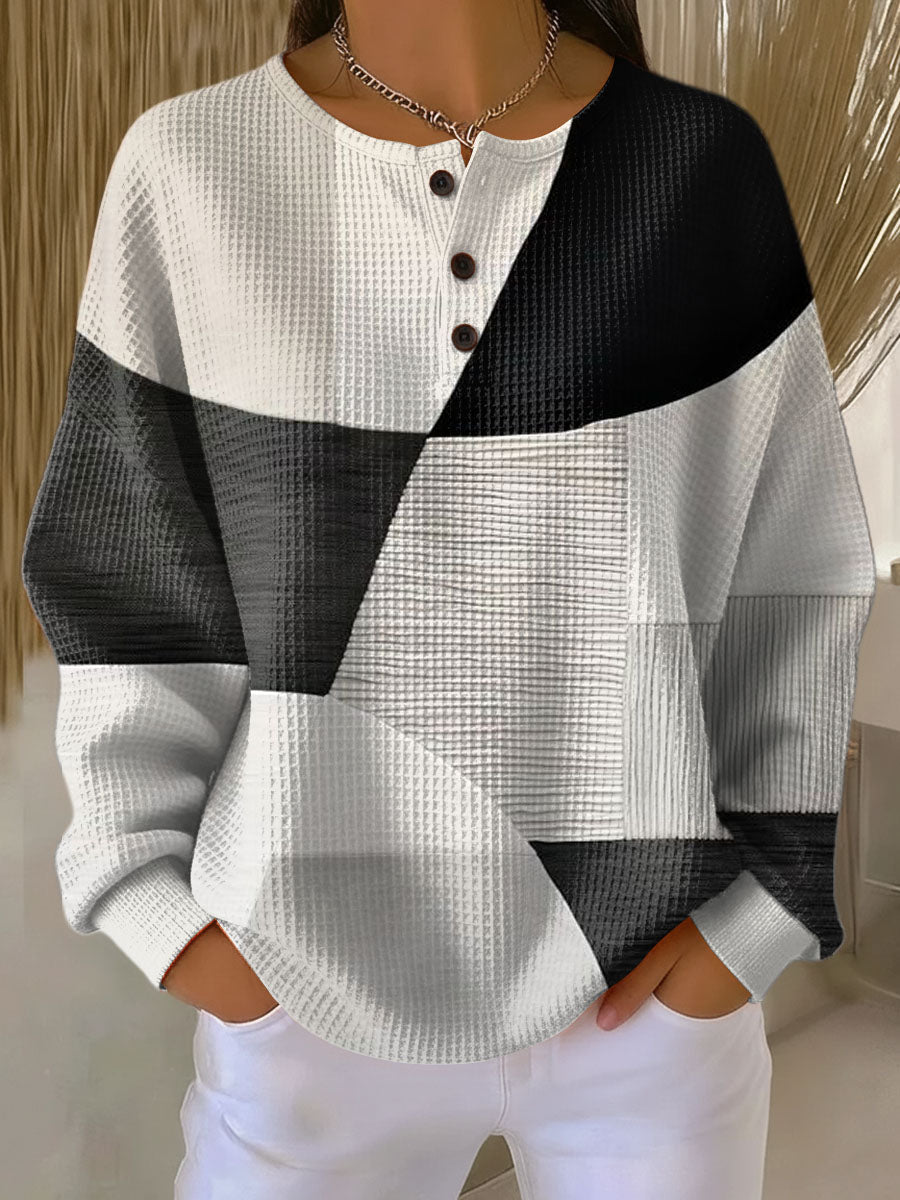 Jersey de Punto Bicolor Mujer Negro y Blanco | Carmen