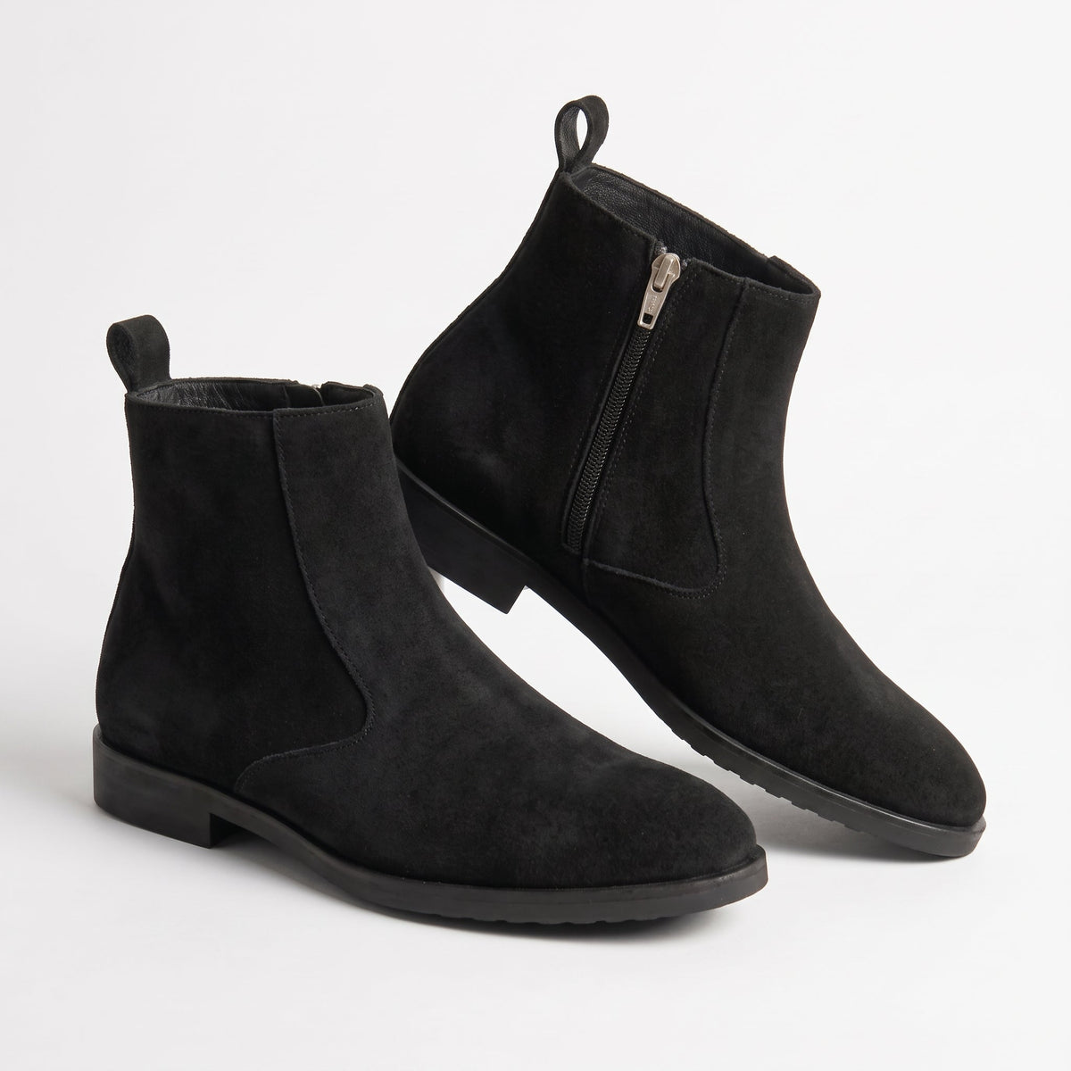 Botas Mujer Efecto Ante Suela Plana Cremallera Interior | Valeria