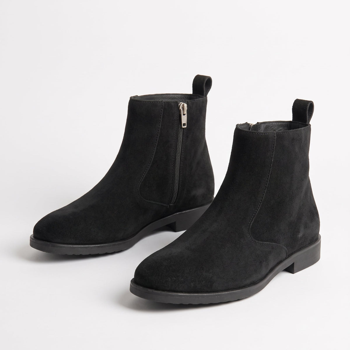 Botas Mujer Efecto Ante Suela Plana Cremallera Interior | Valeria