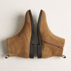 Botas Mujer Efecto Ante Suela Plana Cremallera Interior | Valeria