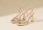 Sandalia tacon Oro | Monica 2.0